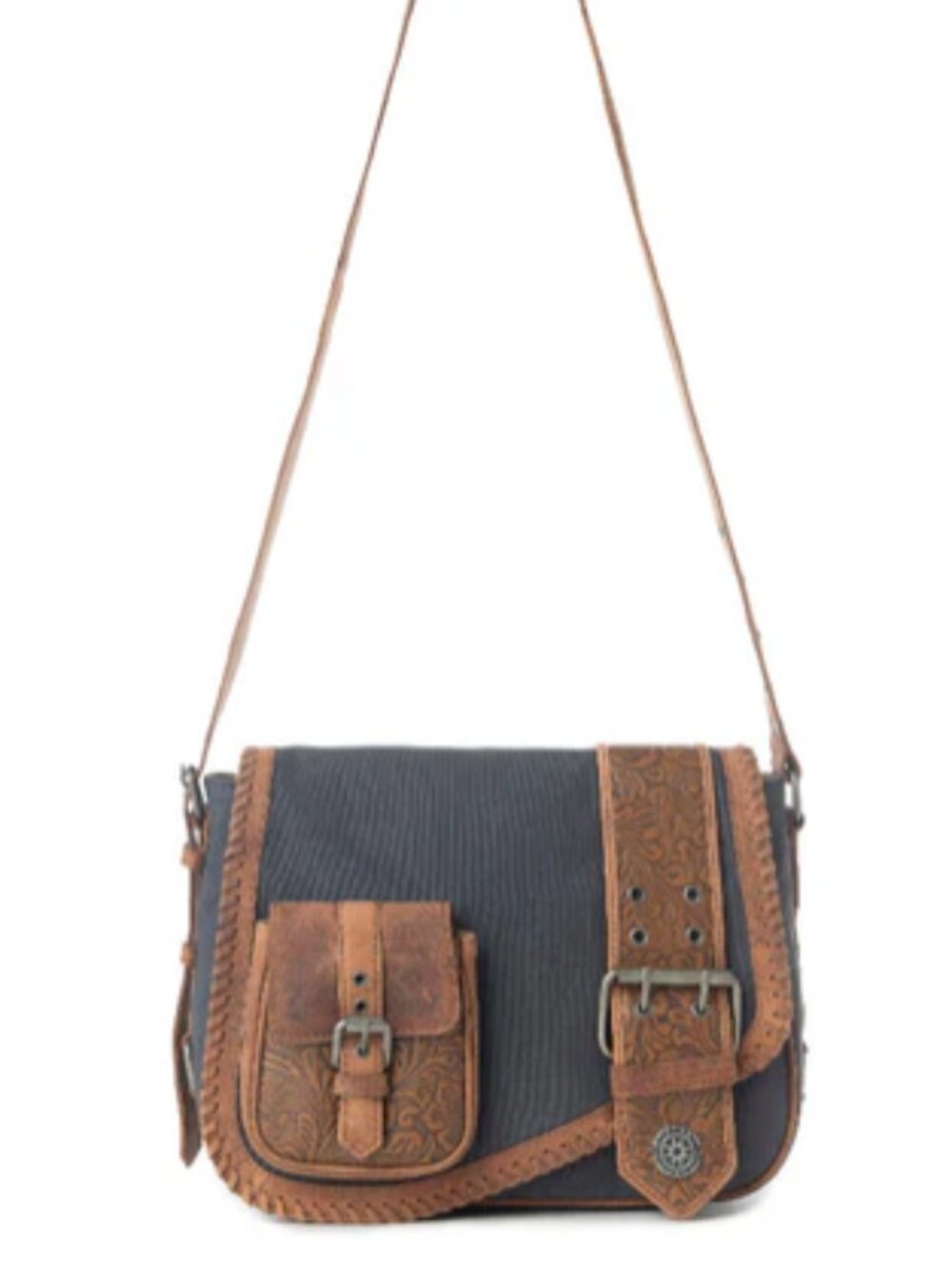 Myra Outlaw's Travels Leather Shoulder Bag in Copper Tan
